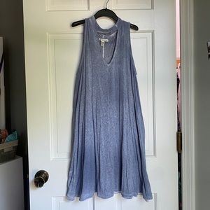AE cutout light blue wash sleeveless dress